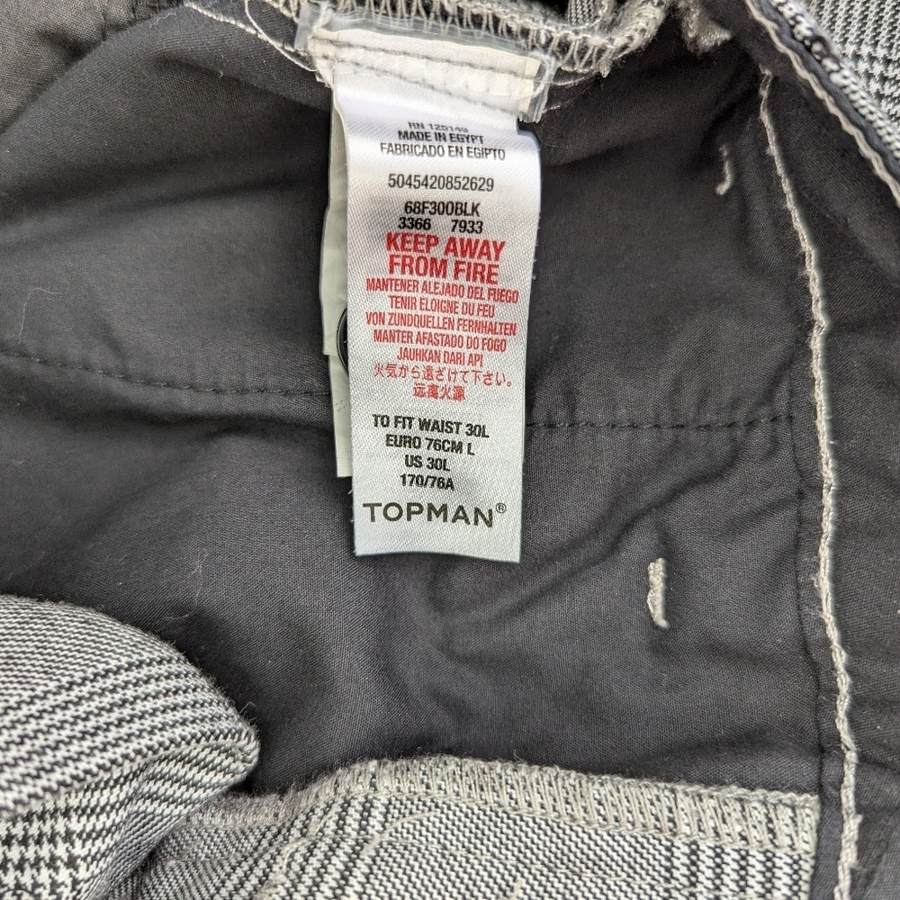 Topman Black and White Dress Pants - Picture 4 of 8